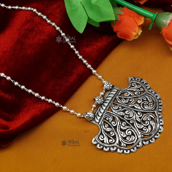 Necklaces 30 long beaded chain Traditional cultural trendy style 925 sterling silver pendant necklace best brides tribal ethnic jewelry set632 TRIBAL ORNAMENTS Necklaces 30 long beaded chain Traditional cultural trendy style 925 sterling silver pendant necklace best brides tribal ethnic jewelry set632 TRIBAL ORNAMENTS