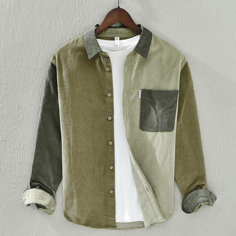 Shirts | Corduroy Panel Shirt – Mens Clothing Mens